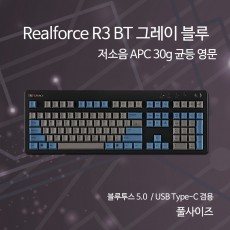 Realforce R3 BT 그레이 블루 저소음 APC 30g 균등 영문 (풀사이즈) - R3HBL3